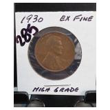 1930 Lincoln Wheat Cent, Ex Fine