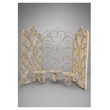 Wrought Iron Scrolled Three-Panel Candle Screen