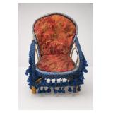 Napoleon III Style Wicker Doll Armchair