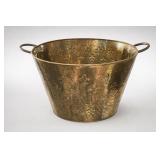 Brass Fleur-de-Lis Motif Bucket With Handles