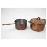 2pc Paul Revere Ware Copper Pots