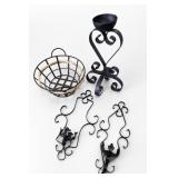 Wrought Iron Wall Sconces And Decor Lot