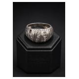Sterling Silver Diamond Ring Size 7