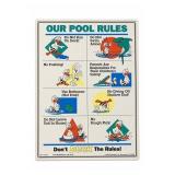 Poolmaster 1995 Our Pool Rules No. 41339 Sign