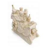 PartyLite Bisque Christmas Sleigh Figurine