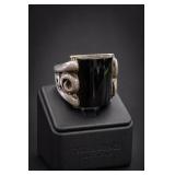 Sterling Silver Black Onyx Ring Size 8