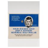 1992 Kennedy Half Dollar Miniature 14K Gold