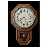 Seth Thomas Oak Octagon Wall Clock