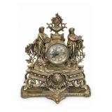 Bronze Mantel Clock With Classical Figures
