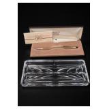 Cross Ballpoint Pen & Waterford Glass Tray