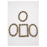 Set Of 4 Ornate Floral Gold-Tone Frames