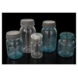 Ball Perfect Mason Jar Set, Aqua & Clear