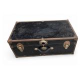 Vintage Black Steamer Trunk Chest