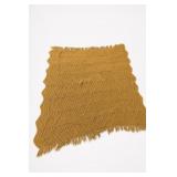 Mustard Gold Crocheted Afghan Throw Blanket