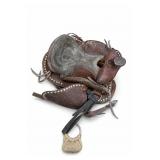 Western Tooled Leather Horse Saddle With Fleece
