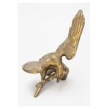 Brass Eagle Sculpture on Branch, Made in Korea