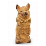 Hubley Thrifty Wise Pig Antique Bank