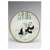 Hand-Painted Panda Decorative Plate, Hong Kong