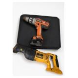 RIDGID 12V Drill & DEWALT D C385 Saw Set