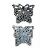 Pair Cast Iron Butterfly Trivets