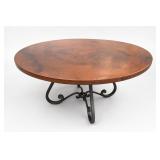 Horizon Home 54in Round Hammered-Top Table