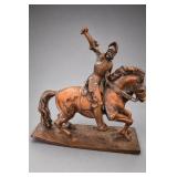 Bronze Knight On Horseback Sculpture
