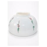 Opal Milk Glass Hand-Painted Floral Lamp Shade