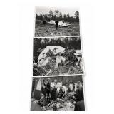 Black & White Air Crash Photo Set Graphic Warning