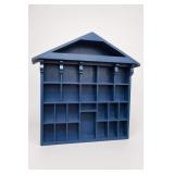Wooden House-Shaped Curio Display Shelf
