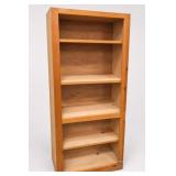 Natural Pine Wood Open Bookcase