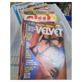 Adult Magazine Lot Including Velvet & Club