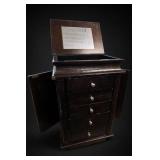 Bombay Company Jewelry Armoire Mirrored Wood Chest