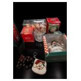Mikasa Votive Holder & Assorted Holiday Ornaments