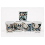 Korean Folklore Sake Cups Set Of 5