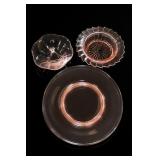 3-Pc Anchor Hocking Old Cafe Pink Glass Set