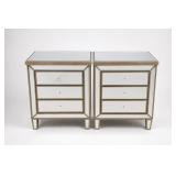 Pottery Barn Park Mirrored Nightstand Pair