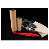 Iron, Binoculars, Tubes & Red Tool Lot