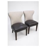 HB Designs Upholstered Dining Chair Pair