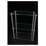 3-Tier Chrome Glass Shelving Unit