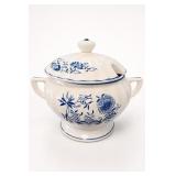 Blue & White Floral Covered Soup Tureen