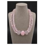 AVON Sheer Pink Lucite Statement Necklace