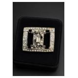 Art Deco Rhinestone Buckle Brooch