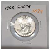 1963 Washington Quarter, Silver