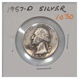 1957-D Washington Quarter, Silver