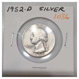 1952-D Washington Quarter