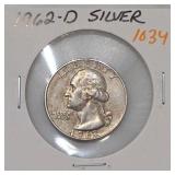 1962-D Washington Quarter, Silver