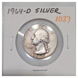 1964-D Washington Quarter, Silver