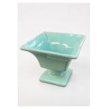 Haeger American Ceramics Turquoise Pedestal Bowl