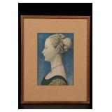 Pollaiolo Portrait Of A Young Woman Framed Print