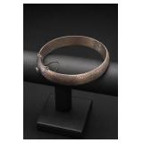 Sterling Silver Etched Bangle Bracelet 18.9g